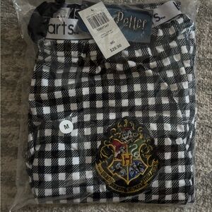 NWT Harry Potter Checkered PJ Pants with Embroidered Crest